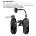 thumbnail image 2 of 2-In-1 UHF Saxophone Microphone System, Wireless Microphone Transmitter Receiver 100 Ft Transmission Guitar Audio Mixer, 2 of 7