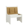 thumbnail image 4 of Linon Kasey High Back Dining Bench with Storage, 27" Wide, Honey/White, 4 of 20