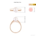 thumbnail image 5 of ANGARA Solitaire Japanese Akoya Cultured Pearl Dome Ring in 14K Rose Gold for Women | June Birthstone, Birthday, Anniversary, Jewelry Gift for Women | Pearl Ring, 5 of 8