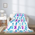 thumbnail image 2 of Throw Blanket for Couch Sofa and Bed, funny Math Symbol Print Super Soft Plush Throw Blanket, Fuzzy Cuteness Comfy Warm Washable Flannel Blanket & Throws for All Season 40"x30", 2 of 5