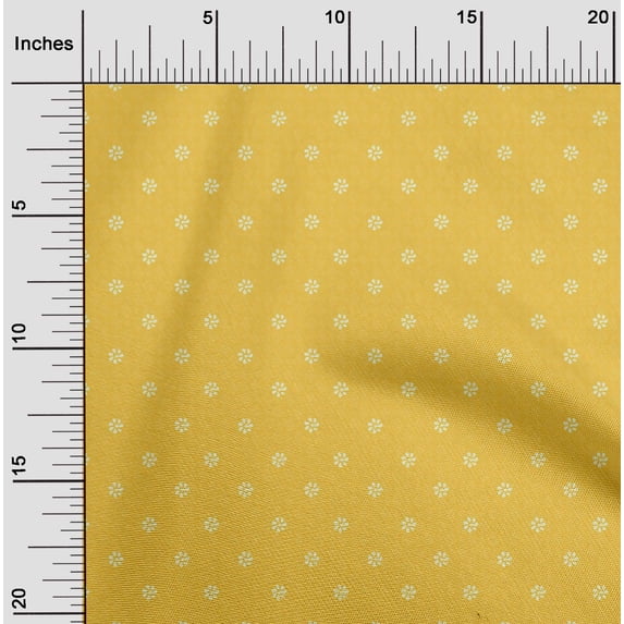 oneOone Silk Tabby Fabric Geometric & Floral Block Print Fabric By Yard 42 Inch Wide