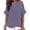 Purple, variant on Edvintorg Summer Shirts for Women Cotton Linen V Neck Short Ruffle Sleeve Loose Casual Tops Womens Blouses Women Clothing Army Green L
