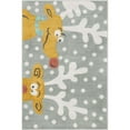 thumbnail image 2 of Unique Loom Whimsy Kids Collection Area Rug - Reindeers (4' 1" x 6' 1" Rectangle Gray/Light Blue), 2 of 9