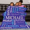 thumbnail image 6 of Custom Blanket with Text Photo Collage Customized Blankets with Pictures, Personalized Throw Blanket for Father, Mom, Kids, Dogs, Friends Couple or Lover as Christmas Birthday Gift, 6 of 6