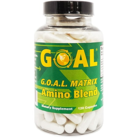 GOAL - G.O.A.L. MATRIX Amino Acids Complex 120 Capsules - Best NO Supplement Tablets L-Glycine L-Ornithine L-Arginine L-Lysine Combination Anti-Aging Blend - Nitric Oxide Boosters for Men and