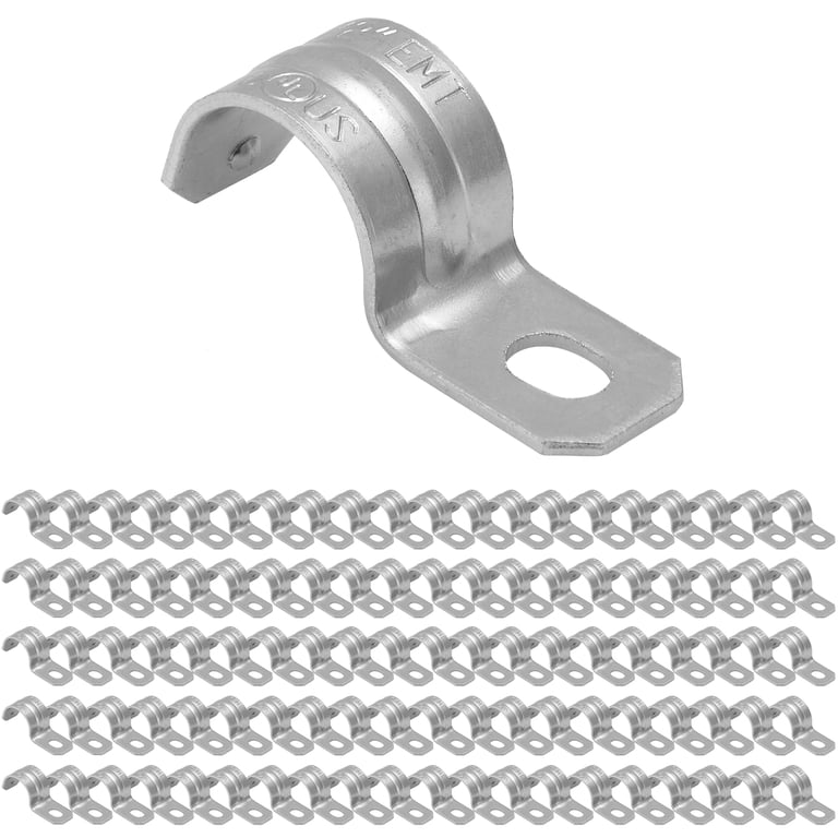 Zinc Plated Steel Straps 100-Pack 1/2 Inch EMT Conduit Straps - Zinc ...