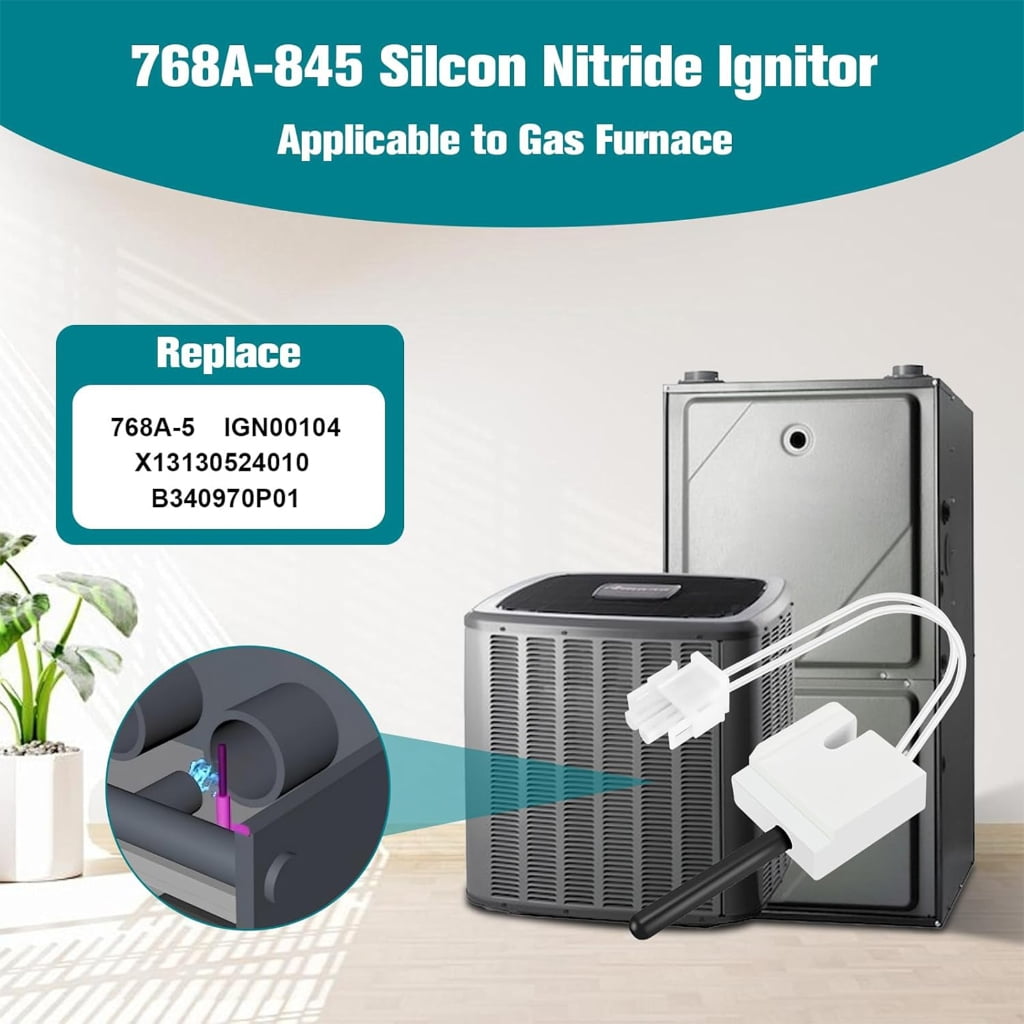Upgraded 768A-845 Furnaces Hot Surfaces Ignitor for Gas Cooktops Easy to Install
