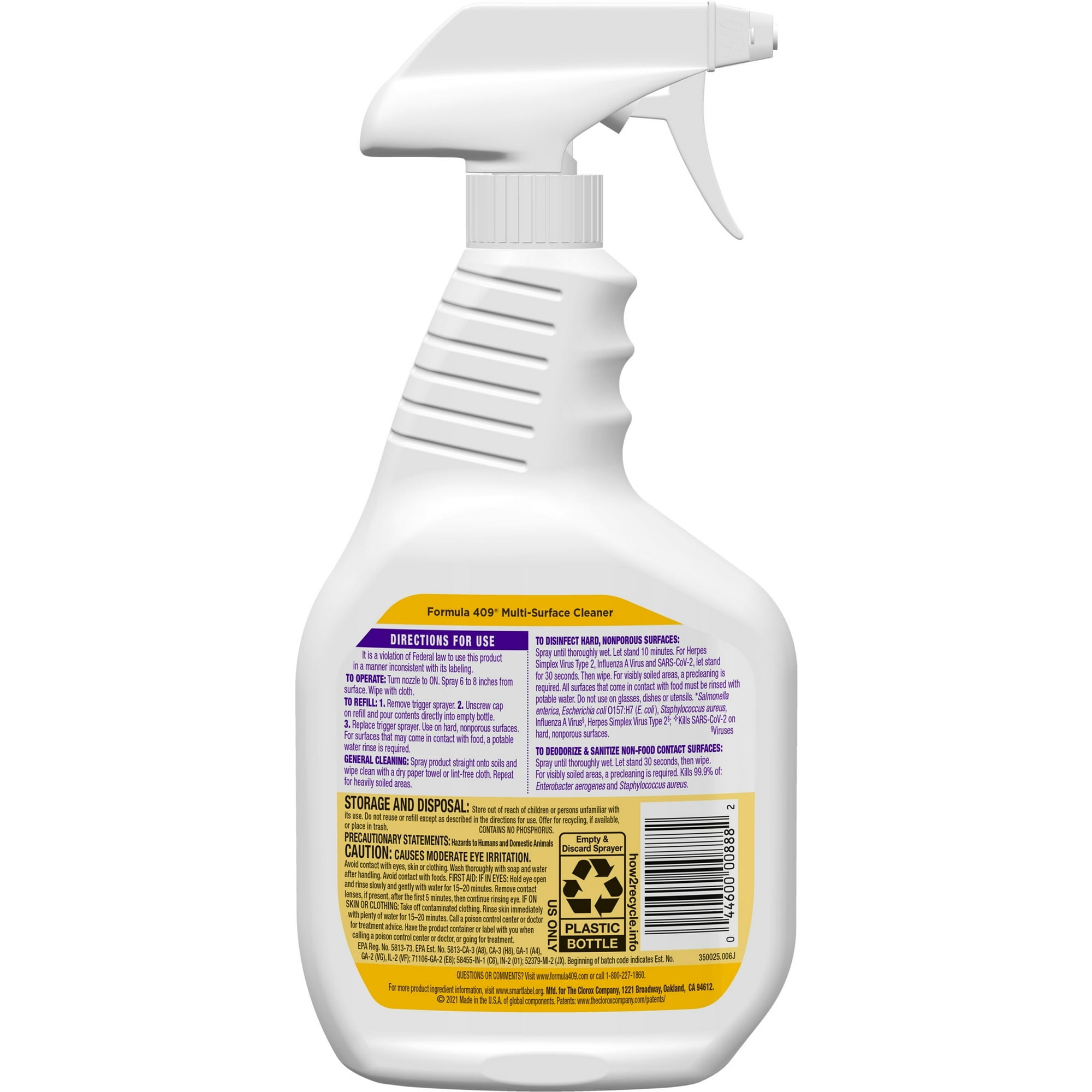 (2 pack) Formula 409 Multi-Surface Cleaner Spray, Lemon Fresh, 32 fl oz