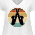 thumbnail image 4 of Inktastic Saxophone Music Vintage Band Women's Plus Size V-Neck T-Shirt, 4 of 5