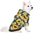 thumbnail image 2 of Fotbe Sunflowers Sudadera con Estampado para Perros Pequeños – Suéter con Capucha para Mascotas, Tela Suave de Forro Polar con Bolsillo-Large, 2 of 7