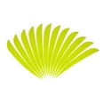 thumbnail image 1 of 12 plumas de pavo de 3 pulgadas para emplumar flechas de bambú Amarillo flúor, 1 of 9