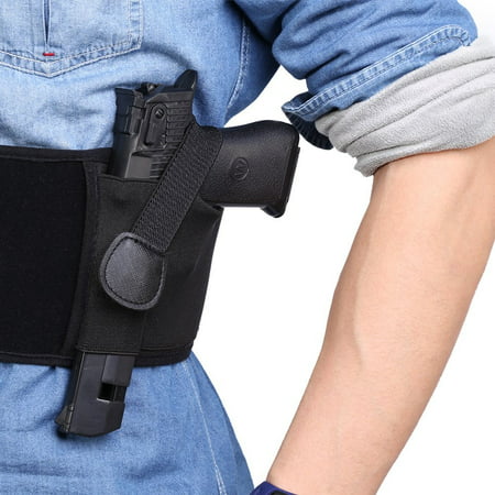 Doact Concealed Gun Carry Holster with Adjustable Band and Elastic Secure Strap for Pistols, Handguns, Glock, Sig Sauer, Ruger, Beretta, for Men