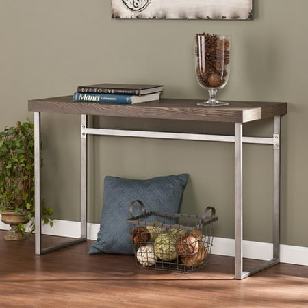 Southern Enterprises Whelan Console Table, Midcentury-Modern, Burnt Oak