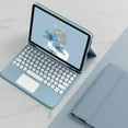 thumbnail image 2 of Étui Clavier pour iPad Pro 11 Pouces 2022 2021 2020 avec Pavé Tactile Touches Rondes Mignonnes Clavier Coloré Pro 11 Pouces 4e 3e 2e Génération Clavier Détachable Couverture Intelligente Mince avec Porte-Crayon, 2 of 7