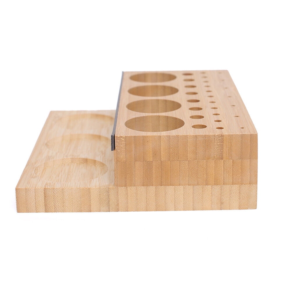 Kylebooker Fly Tying Fishing Kit Tool Organizer - Wooden Fly Fishing Desk for 12 Fly Fishing Tools - Store Fly Tying Materials, Scissors, Bobbin, Thread