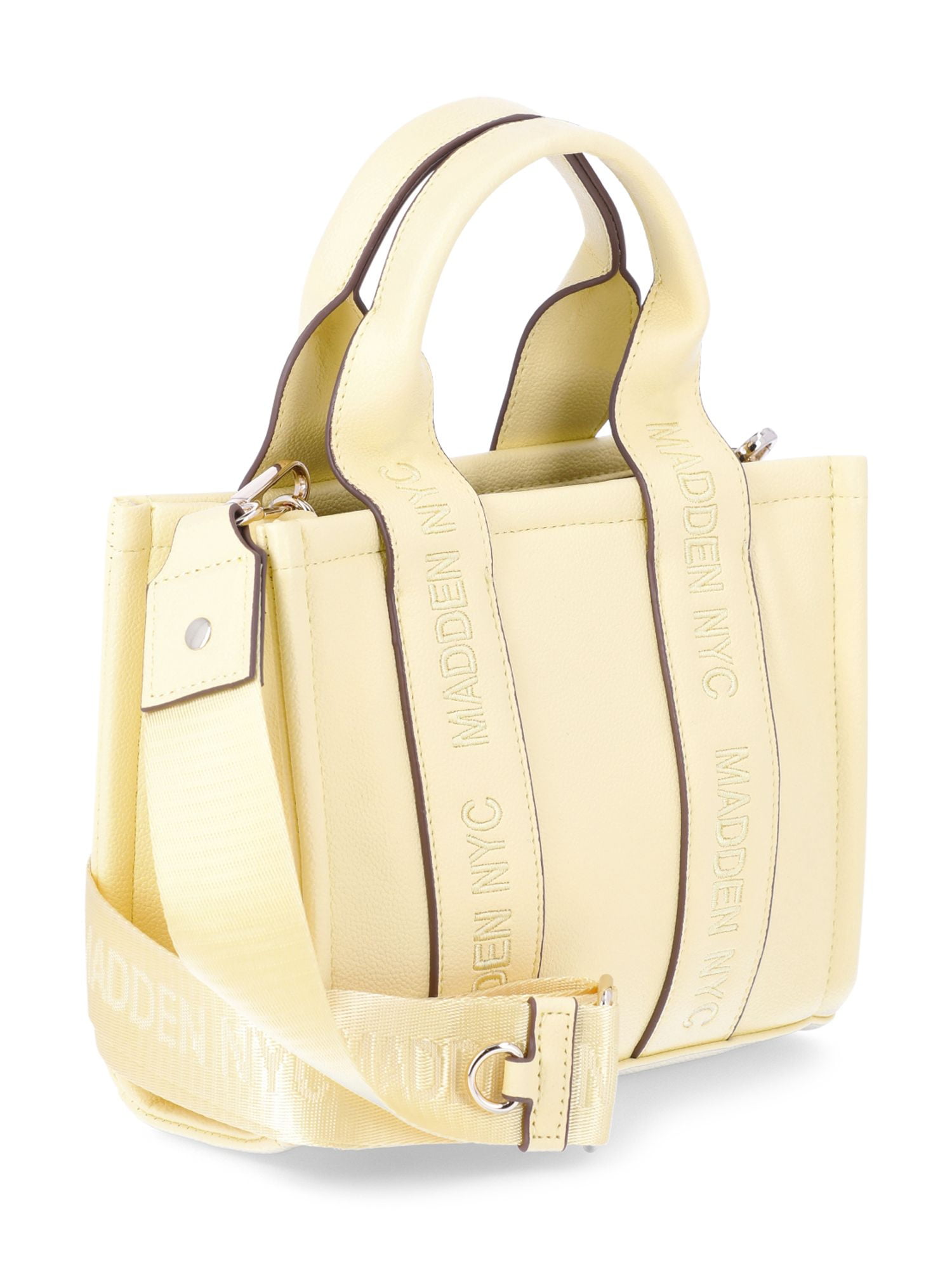Madden NYC Women's Double Handle Tote Handbag, Butter Yellow