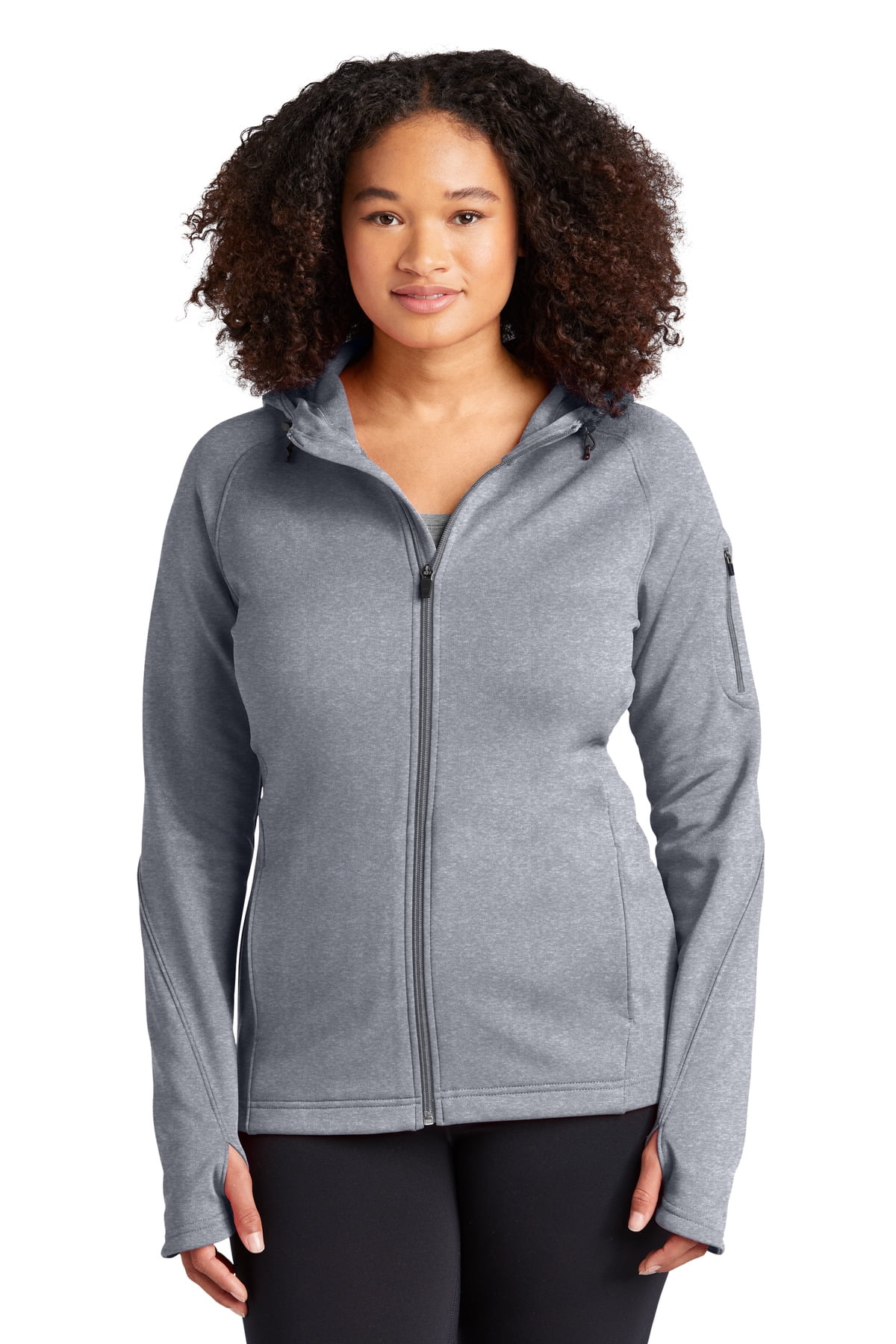 honderd Professor extase Sport-Tek Ladies Tech Fleece Full Zip Hooded Jacket-XL (Grey Heather) -  Walmart.com