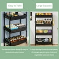 thumbnail image 4 of Tribesigns 4-Tier Wooden Utility Pantry Shelf Unit for Snacks, Wood Fruit and Vegetable Basket Stand Rack for Kitchen, Office, Store, Supremarket, Black, 4 of 5