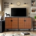 thumbnail image 3 of Finnhomy Modern 4-Door Sideboard Buffet, Entertainment Console Cabinet, 63 x 15.7 x 34.6 inches, 3 of 6
