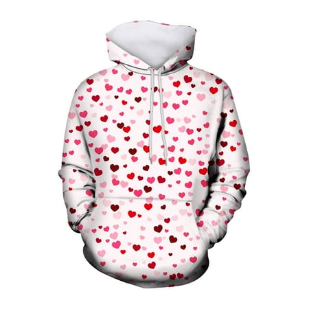 

ZMHEGW Sweatshirt Kids Autumn and Winter Valentine s Day Casual Fashion New Hot Full Print Trend Girls Hoodie