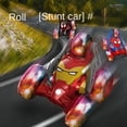 thumbnail image 4 of Figura de anime Marvel Spider-Man Iron Man, creativo, genial y atractivo, coche acrobático con control remoto, coche rodante, coche de juguete todoterreno para niños, 4 of 5