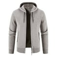 thumbnail image 2 of Herrnalise Men's Fashion Autumn And Winter Stand Collar Sweater Casual Fleece Jacket Beige, 2 of 5