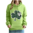 thumbnail image 4 of Women's St Patrick'S Day Loose Sweatshirt Pullover Clover Print Casual Irish Pullover Tops Green XXL, 4 of 4