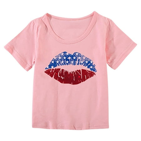 

Honeeladyy Discount Independence Day Mommy And Me Clothes Short Sleeve T-shirt Family Top Summer Casual Clothes Matching Outfits