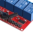 thumbnail image 4 of WALFRONT 433MHz 12V 4CH Wireless Remote Control Switch Relay Receiver Module + 4-Key RF Transmitter Kit,Wireless Switch Module, RF Receiver Module, 4 of 8