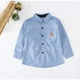 thumbnail image 2 of Mode 2025 Garçons et Filles Chemise Décontractée à Manches Longues Chemise Rayée pour 2-6 Ans Bleu, 2 of 4