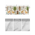 thumbnail image 2 of Kitchen Valances for Window, Cartoon Animal Green Forest Light Filtering Rod Pocket Valance Curtain, Cute Brown Bear Deer Short Curtains Window Topper for Bedroom Bathroom Living Room 54x18in, 2 of 9