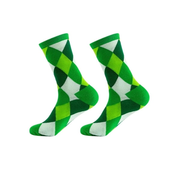Bxsruta St. Patrick's Day Mid-Length Knitted Socks for Men and Women Festive Holiday Crew Socks