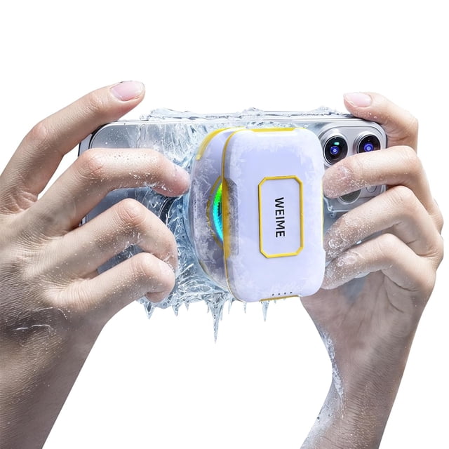 Enfriador Magnético para Teléfono con Batería Recargable - Enfriador Portátil para Teléfono de 3000mAh para Juegos y Transmisión en Vivo, Compatible con Clip para iPhone&Android, Luces RGB, Ultra Sil