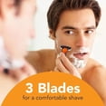 thumbnail image 2 of BIC Comfort 3 Refillable Refill Razor Cartridges, Three-Blade Disposable Razors for Men, Sensitive Skin Razor for a Comfortable Shave, 14 Razor Refill Cartridges, 2 of 3