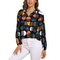 thumbnail image 2 of Color Vintage Geometric Blouse Abstract Art Office Design Blouses Women Fashion Shirt Autumn Long Sleeve Oversized Clothing, 2 of 7
