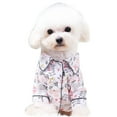 thumbnail image 2 of Spring Summer Flower Printing Breathable Two-legged Dog Puppy Pajamas Pet Cloth, 2 of 7