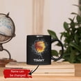 thumbnail image 2 of Personalized Basketball Coffee Mug - Gift for Sports Lovers, Custom Cup With Name, Ceramic 15oz, Customized Fan Black Cup, 2 of 7