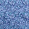 thumbnail image 1 of oneOone Polyester Spandex Medium Blue Fabric Floral Sewing Material Print Fabric By The Yard 56 Inch Wide, 1 of 4