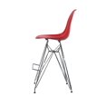 thumbnail image 3 of Heavenly Collection Chrome & Rouge Tabouret de Bar, 3 of 3