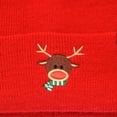 thumbnail image 3 of DALIX Rudolph Adult Beanie Christmas Holiday Winter Stocking Hat in Red, 3 of 7