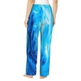 thumbnail image 3 of Daiia Blue Shell Women's Sleep Pant with Pockets and Drawstring,Pajama Pants-Small, 3 of 9