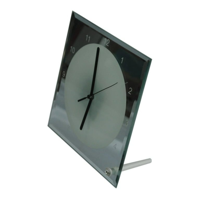 Qomolangma Bulk 7.8 x 7.8 Clock Sublimation Blanks Mirror Edge Glass  Photo Frame Clock 