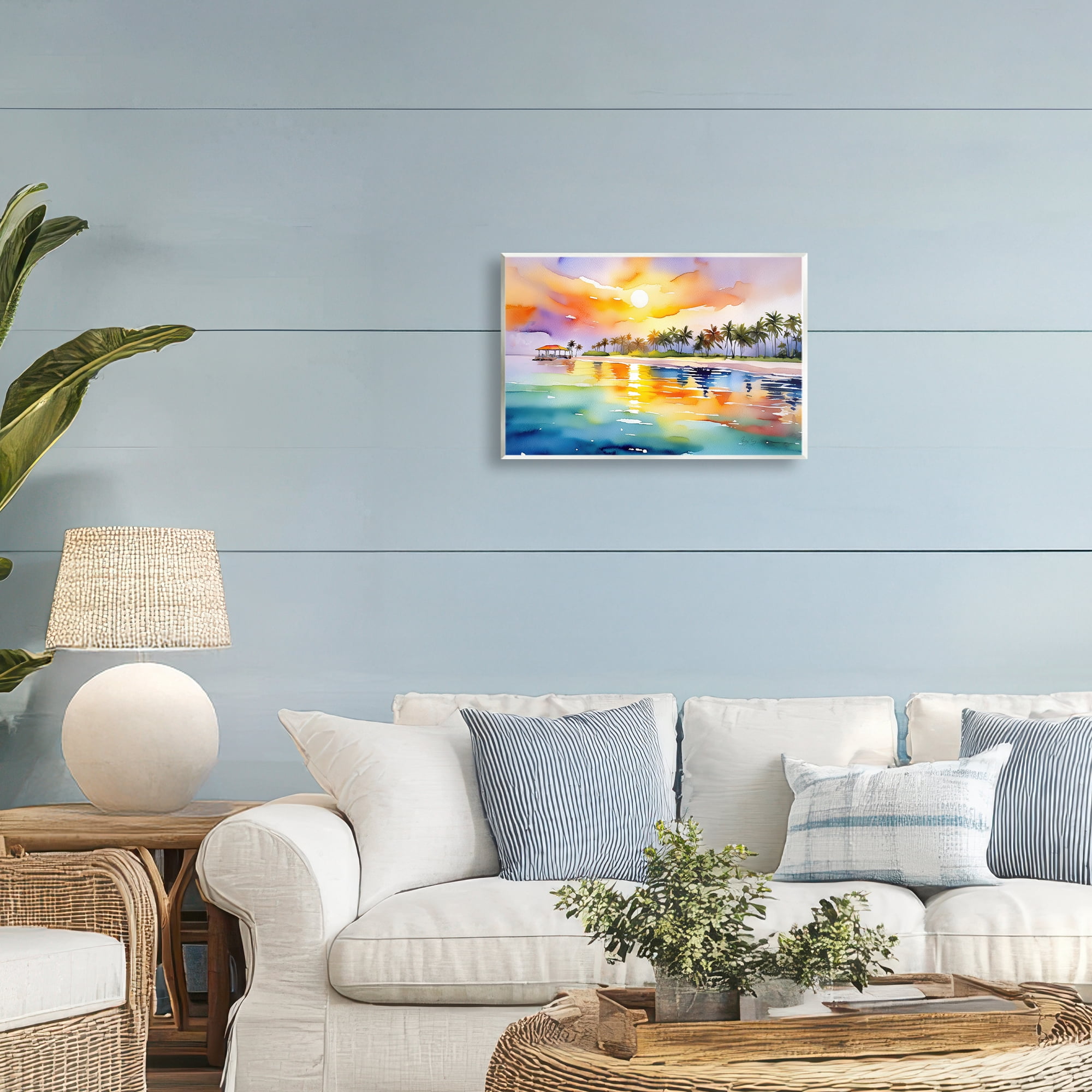 Stupell Industries Caribbean Calm Sunset Wall Plaque Art, design by Shelly Craig