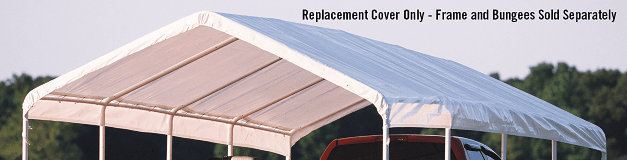 Shelterlogic 12' x 26' White Canopy Replacement Cover Fits 2
