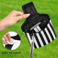 thumbnail image 4 of Haosy Black and White Striped Golf Mallet Putter Cover Strong Magnetic Leather Golf Club Headcover Closure, 4 of 7