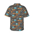 thumbnail image 4 of Xecao Industrial Transportation print Hawaiian shirt - a stylish short-sleeve button-down for men, perfect for casual beach and tropical outings., 4 of 9