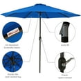 thumbnail image 3 of Sunnydaze 93.5" Pacific Blue Solid Octagon Market Umbrella, 3 of 9