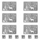 thumbnail image 2 of Injueey 12 unidades/juego de manteles de con temática navideña, posavasos para el hogar, restaurante, juego de almohadillas de PVC para comedor, B Kits de decoración para fiestas Gris Adular Injueey HA000267-04B, 2 of 6