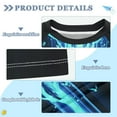 thumbnail image 2 of FORMRS Boys Rash Guard Short Sleeves Swim Shirt Quick Dry UPF 50+ Sun Protection, Sizes 3-12T, Blue Tree, 2 of 6