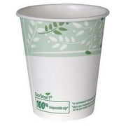 Dixie EcoSmart Viridian Paper Hot Cups - 10 fl oz - 1000 / Carton - Polylactic Acid (PLA) - Hot Drink, Beverage